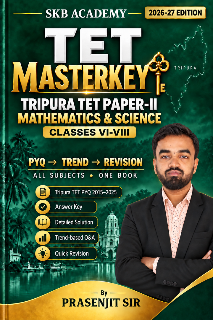 SKB Academy Tripura TET Paper II Science English Version book cover